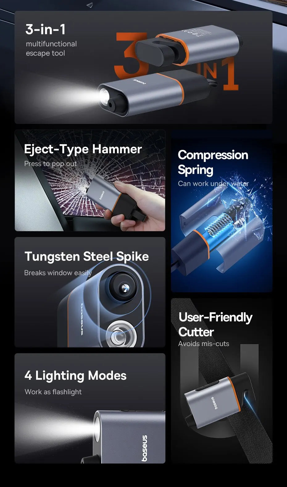 Car Emergency Safety Hammer