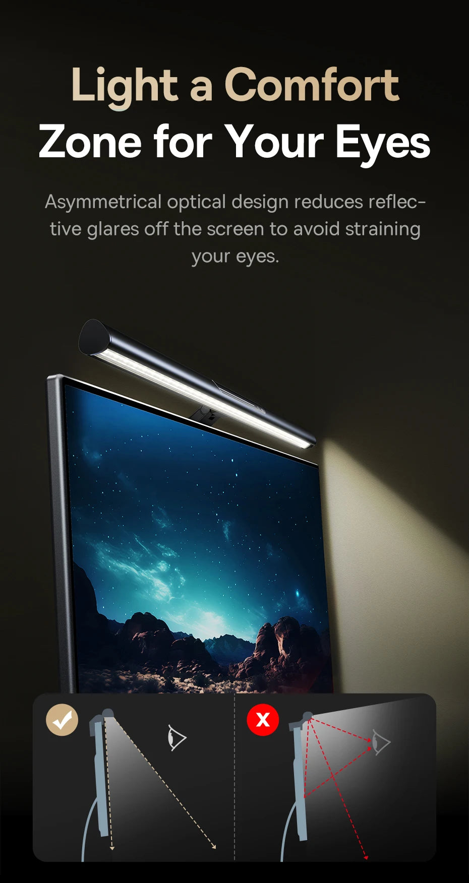 Magnetic Computer Screen Light