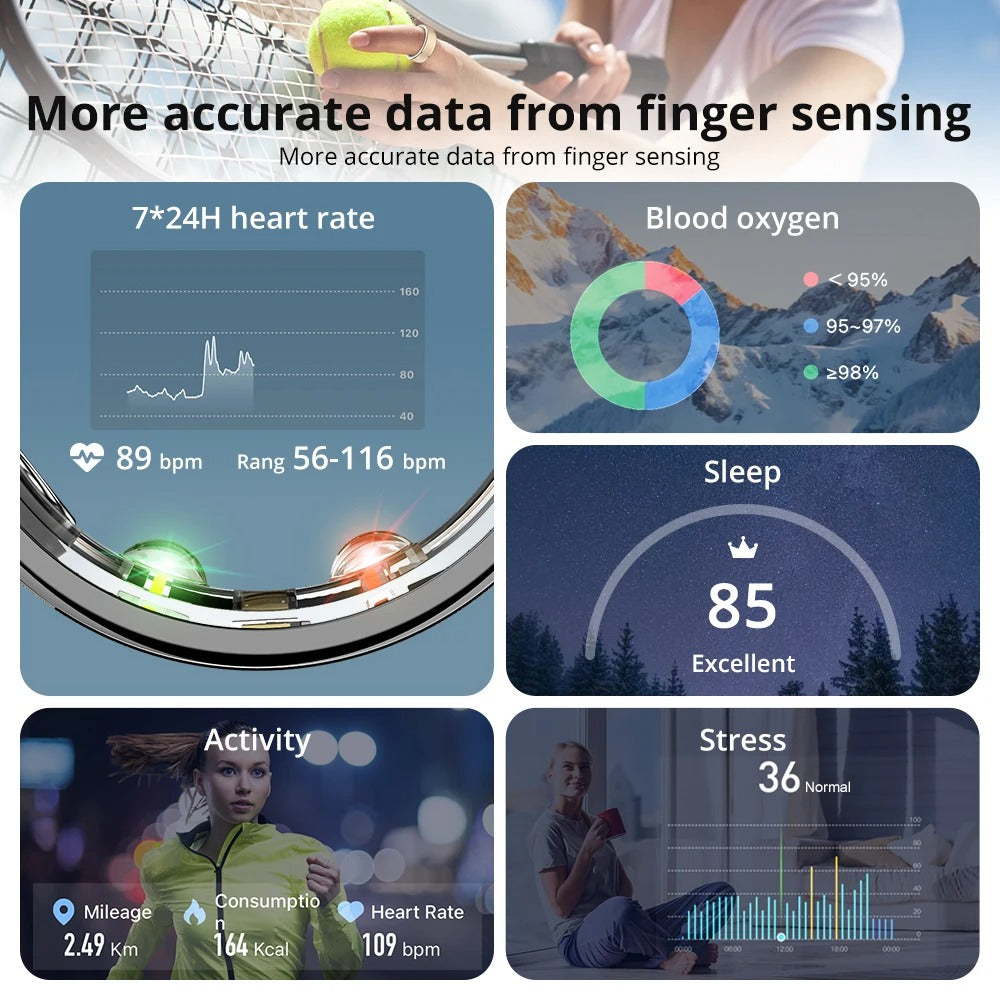 Smart Ring With Charging Case